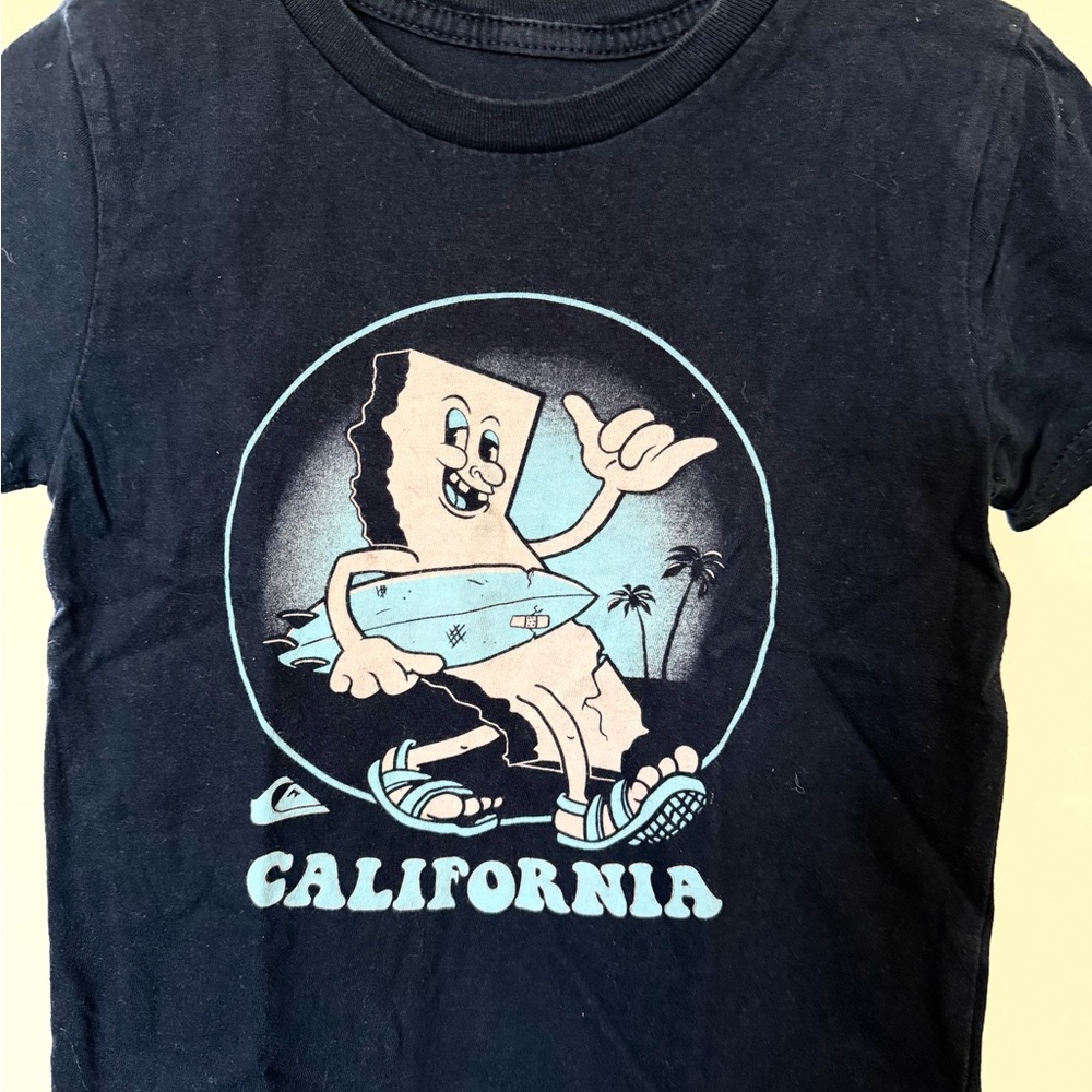 Quiksilver California Surf Graphic Kids T-Shirt - Black